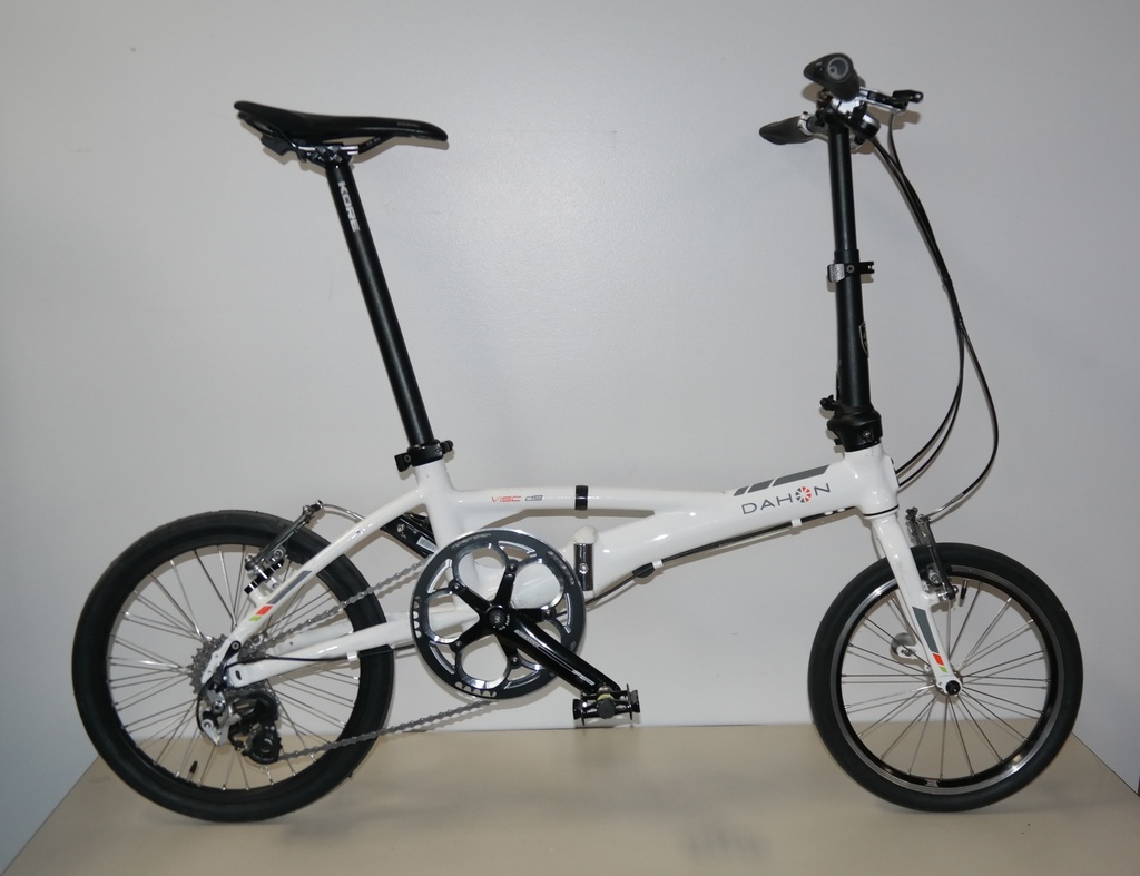 Side View Visc SL9 - 349/305 Folding Bike + Hedgren Flight LEX 30&quot; Suitcase