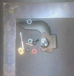 Rudder Mount for Prijon Touring Boats 6mm, curved - complete set